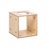 Cube with closed sides and holes