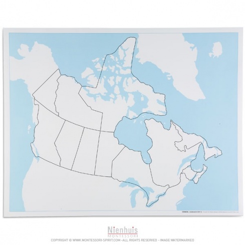 Canada Control Map: Unlabeled - Montessori Spirit