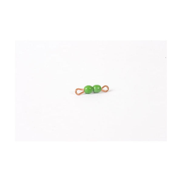 Image of Barre-de-2-en-perles-de-verre-individuelles-vert