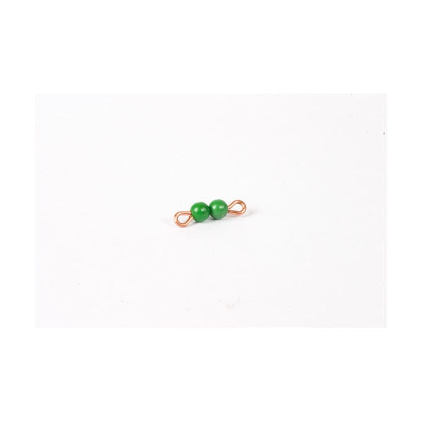 Image of Barre-de-2-en-perles-nylon-individuelles-vert