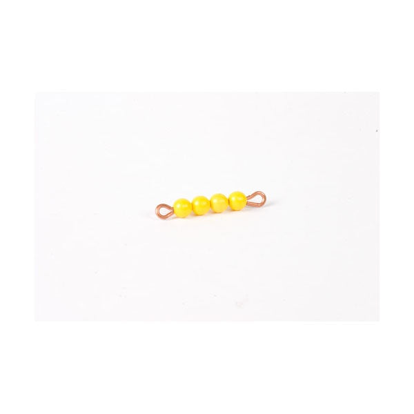 Image of Barre-de-4-en-perles-nylon-individuelles-jaune