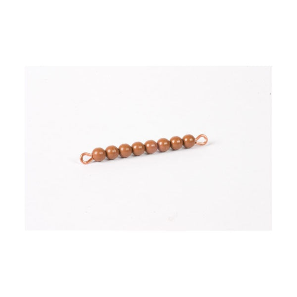 Image of Barre-de-8-en-perles-nylon-individuelles-marron