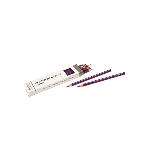 Image of Boite-de-12-crayons-a-3-cotes-violet