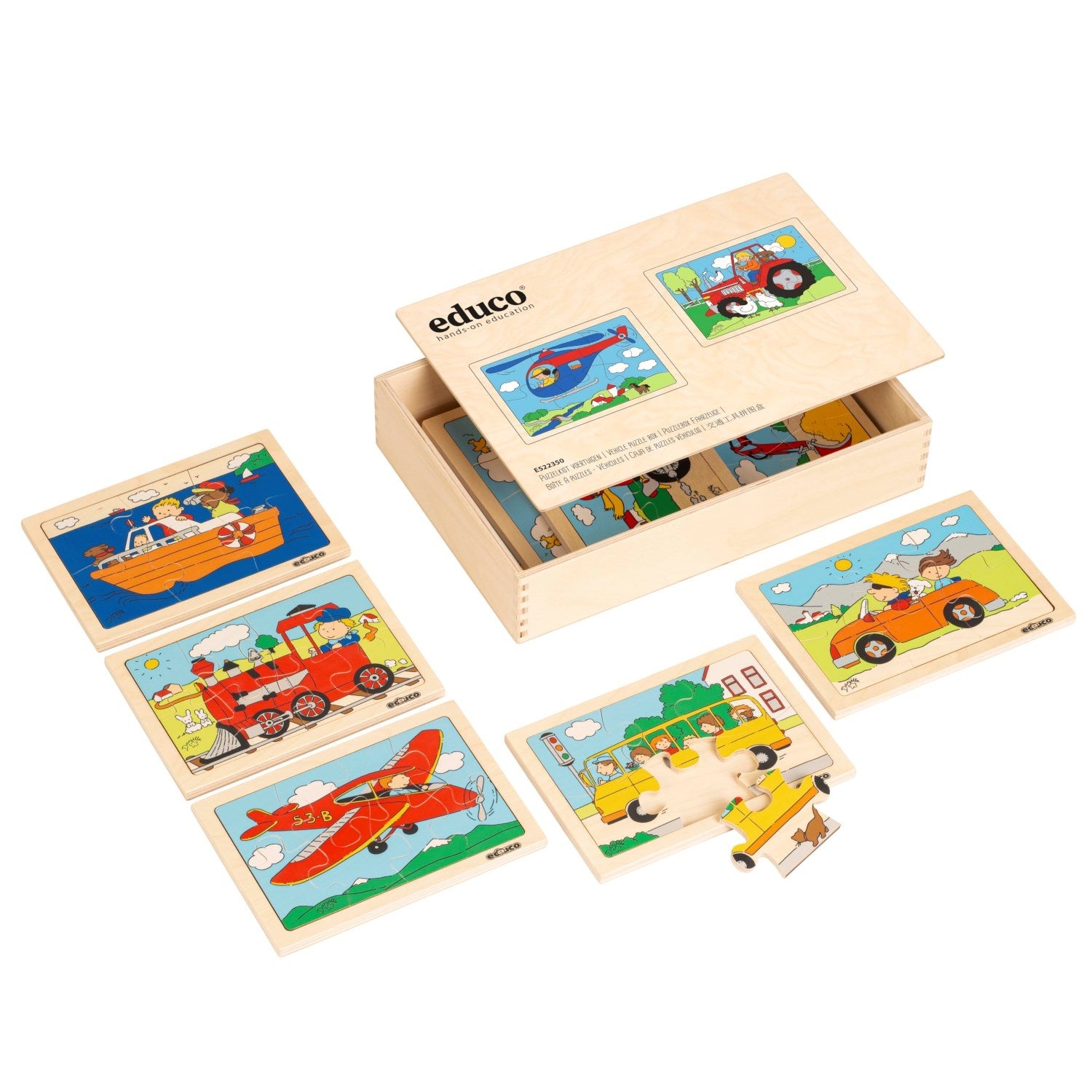 Boîte des puzzles des transports