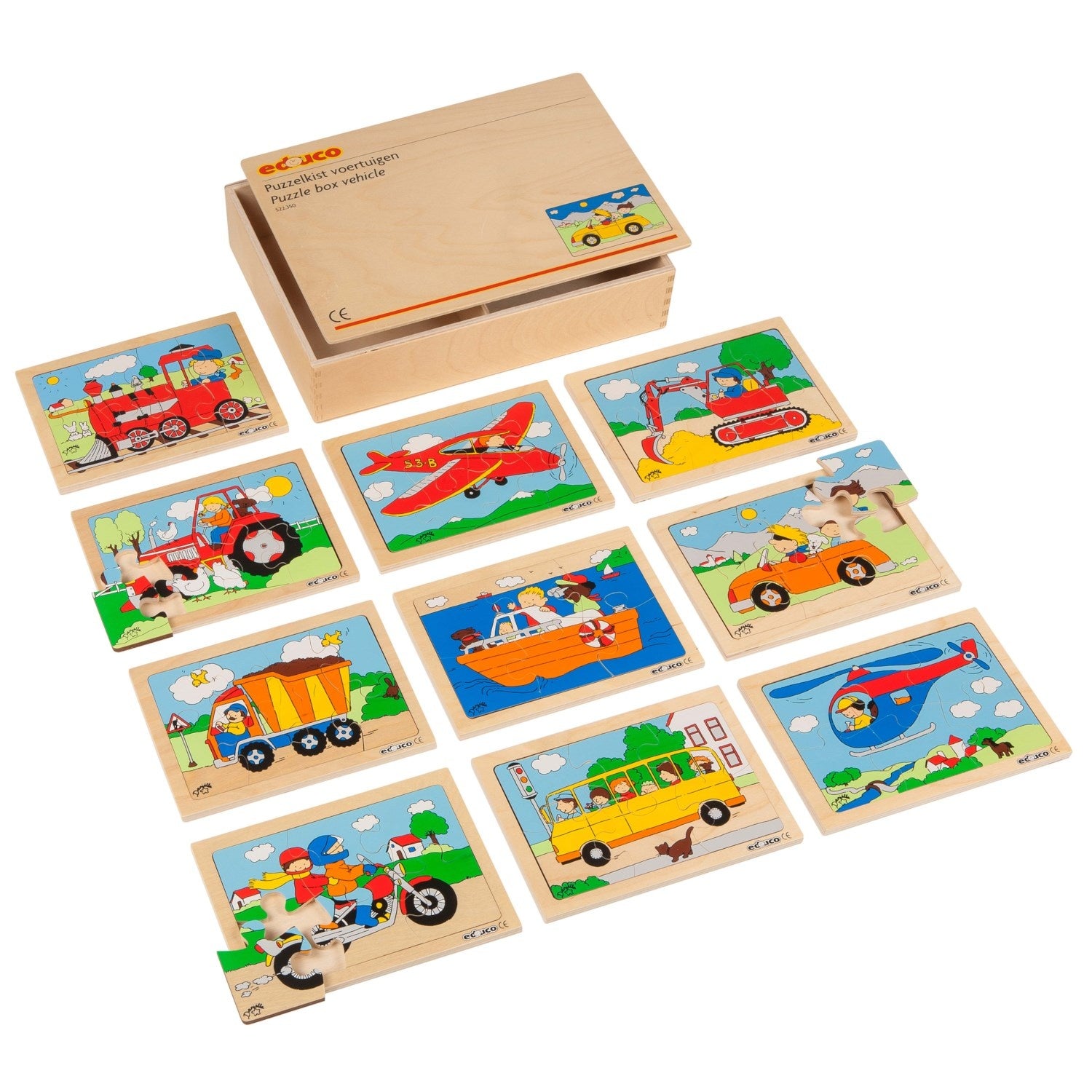 Boîte des puzzles des transports