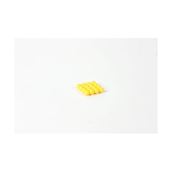 Image of Carre-de-4-en-perles-connectees-nylon-jaune