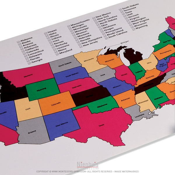 Image of Carte-coloree-des-etats-unis