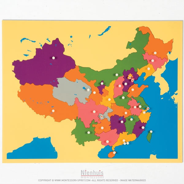 Image of Carte-puzzle-de-la-chine