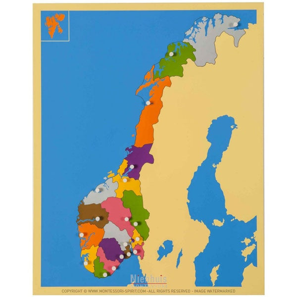 Image of Carte-puzzle-norvege