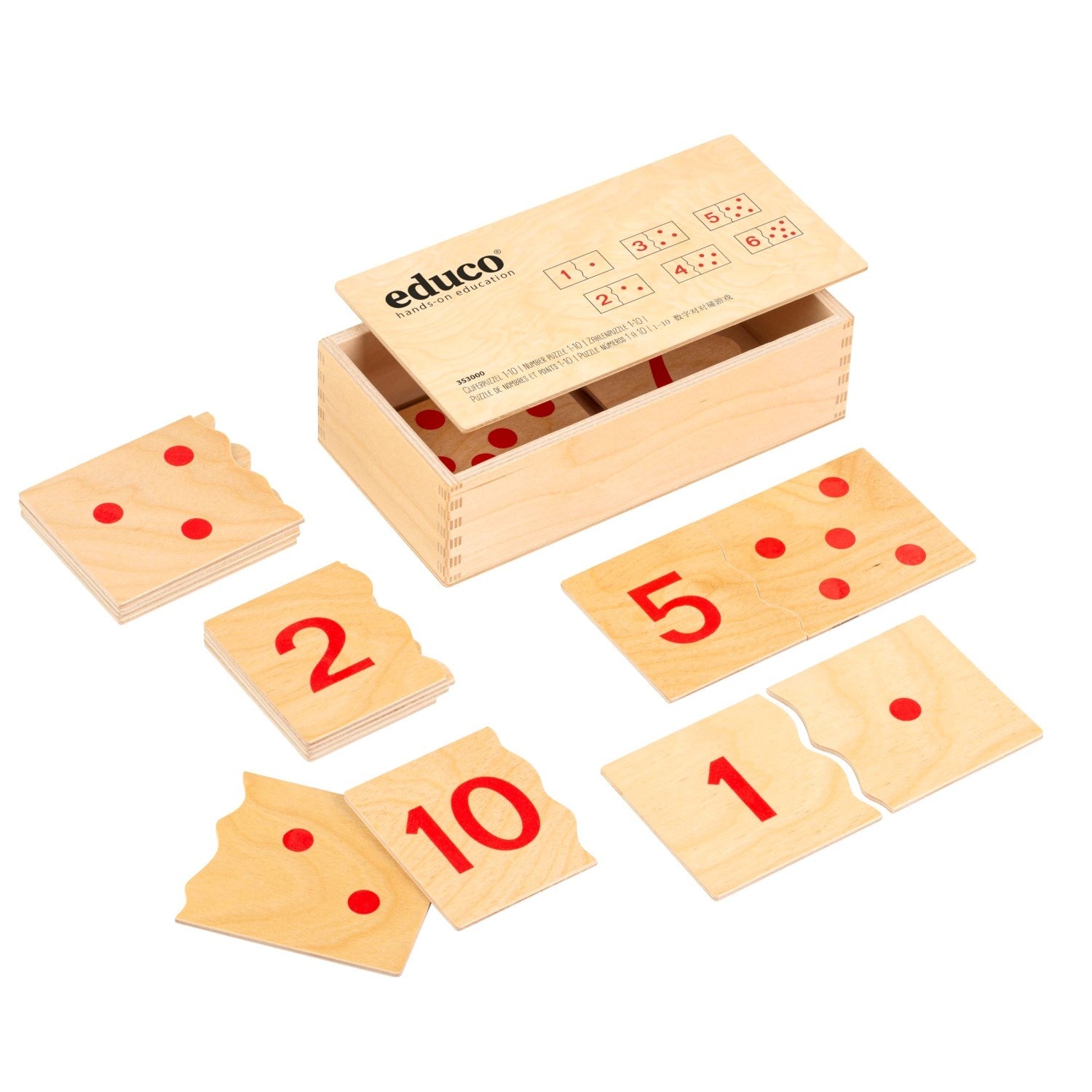 Chiffres puzzles de 1 à 10