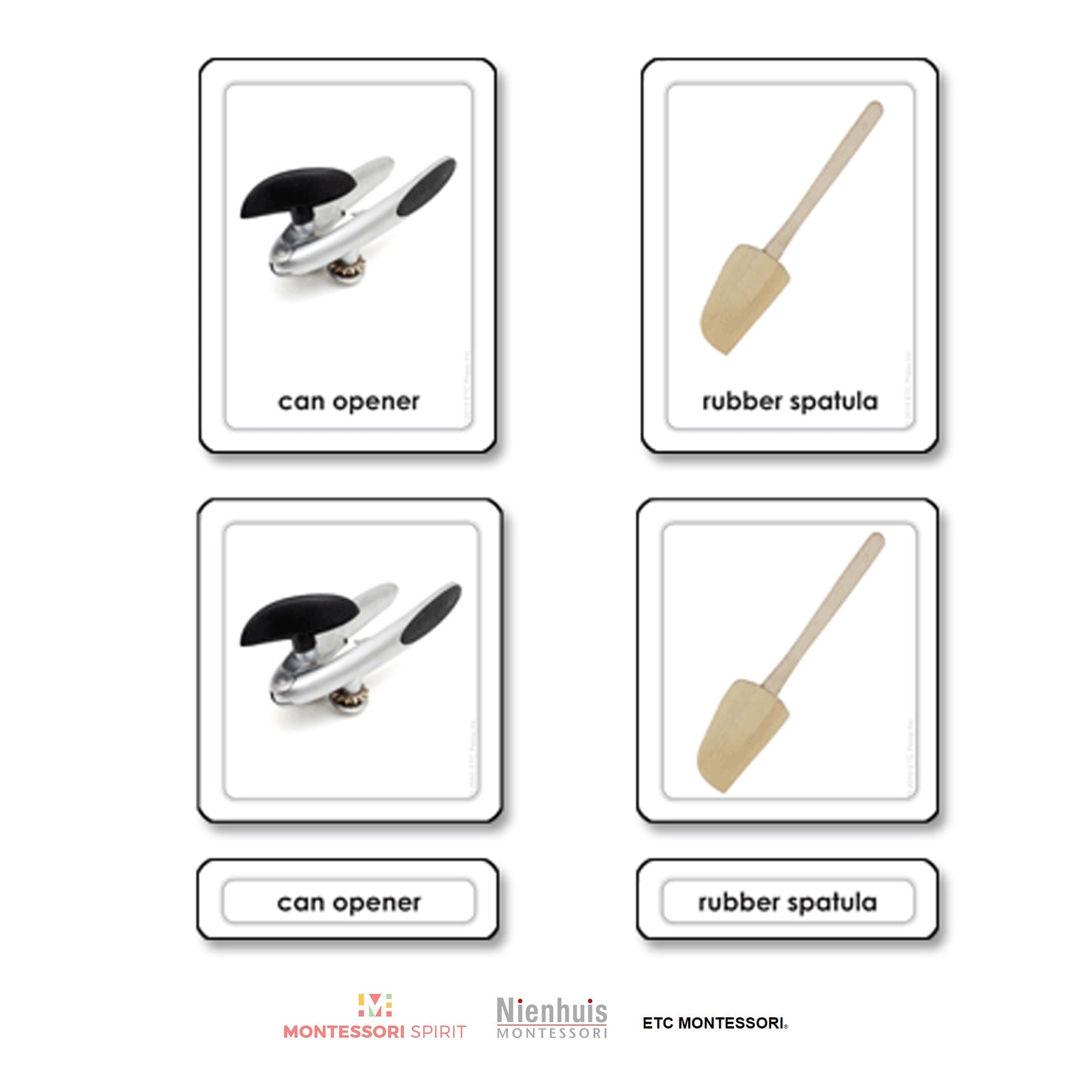 Kitchen Utensils 3 Part Cards