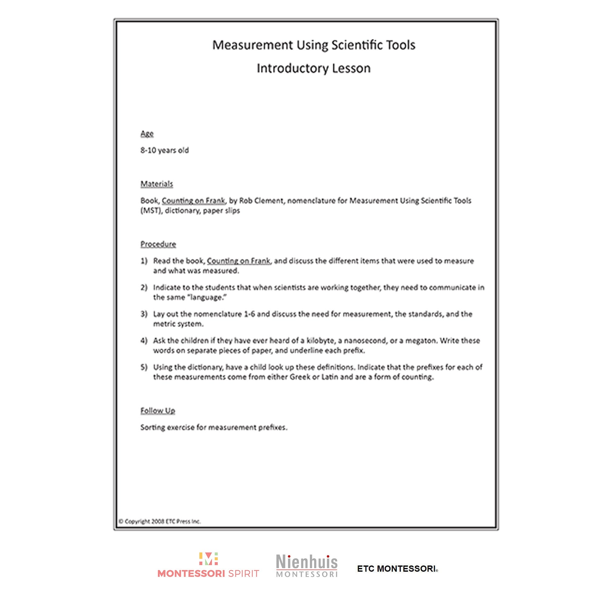 Measurement Curriculum Level 9-12