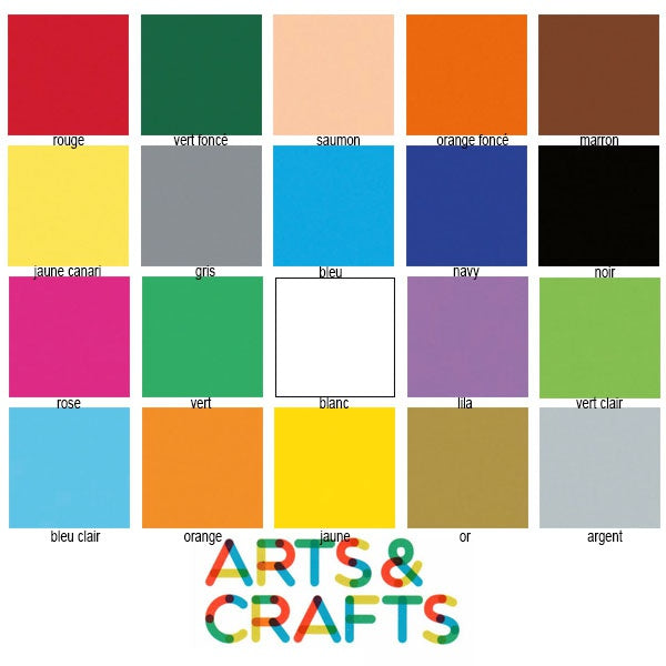 Image of Papier-craft-a4-120-gr-pack-180-feuilles-17-couleurs-assorties-blanc