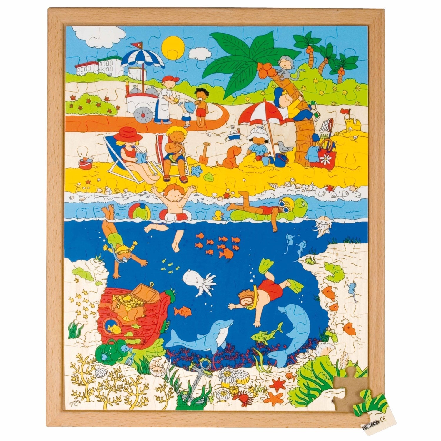 Puzzle au-dessus et en dessous - mer