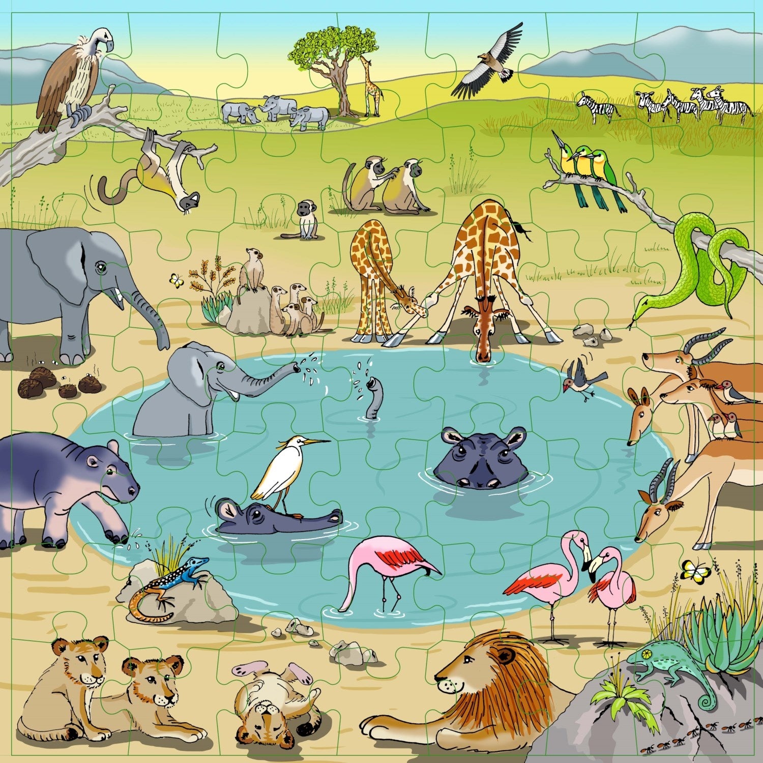 Puzzle de vocabulaire - Savane