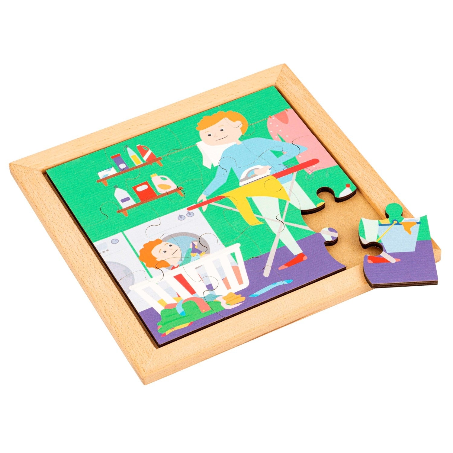 Puzzle pour les tous petits - La lessive