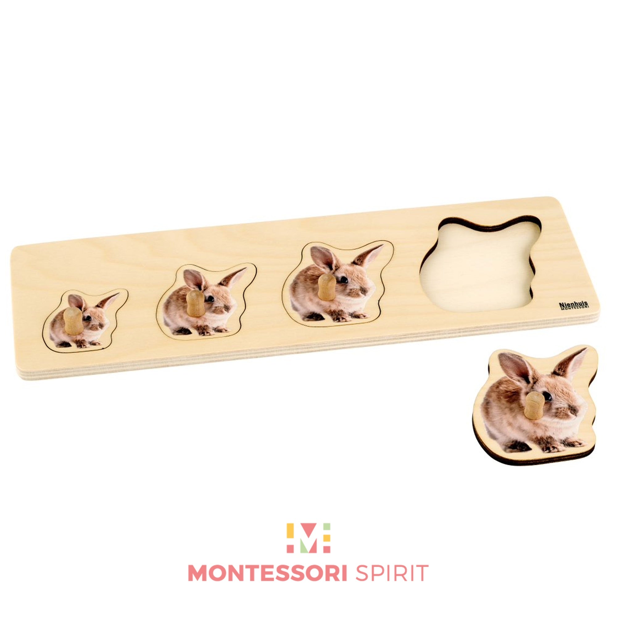 Puzzle pour tous petits : 4 lapins