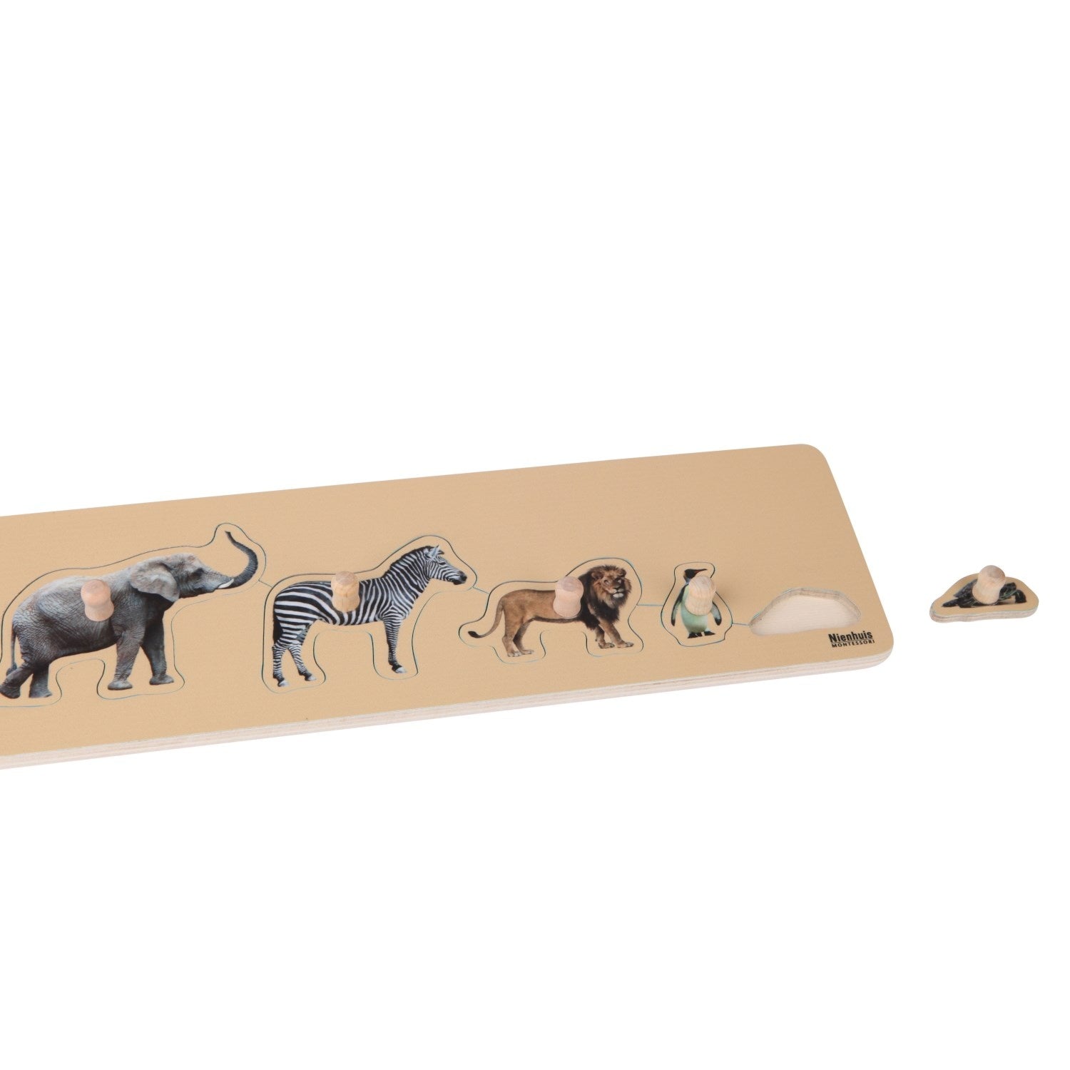 Puzzle tous petits : 5 animaux sauvages