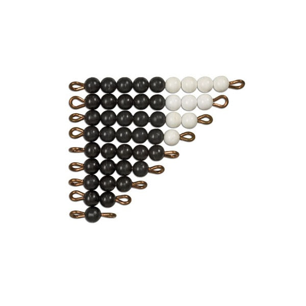 Image of Un-set-de-perles-noires-et-blanches-indiv-nylon-x1