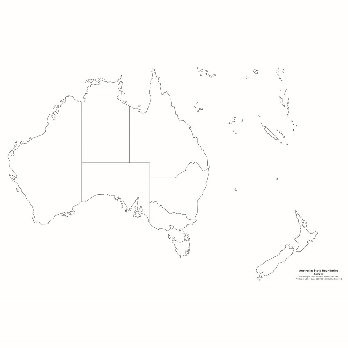 Karte der Bundesstaaten von Australien x50