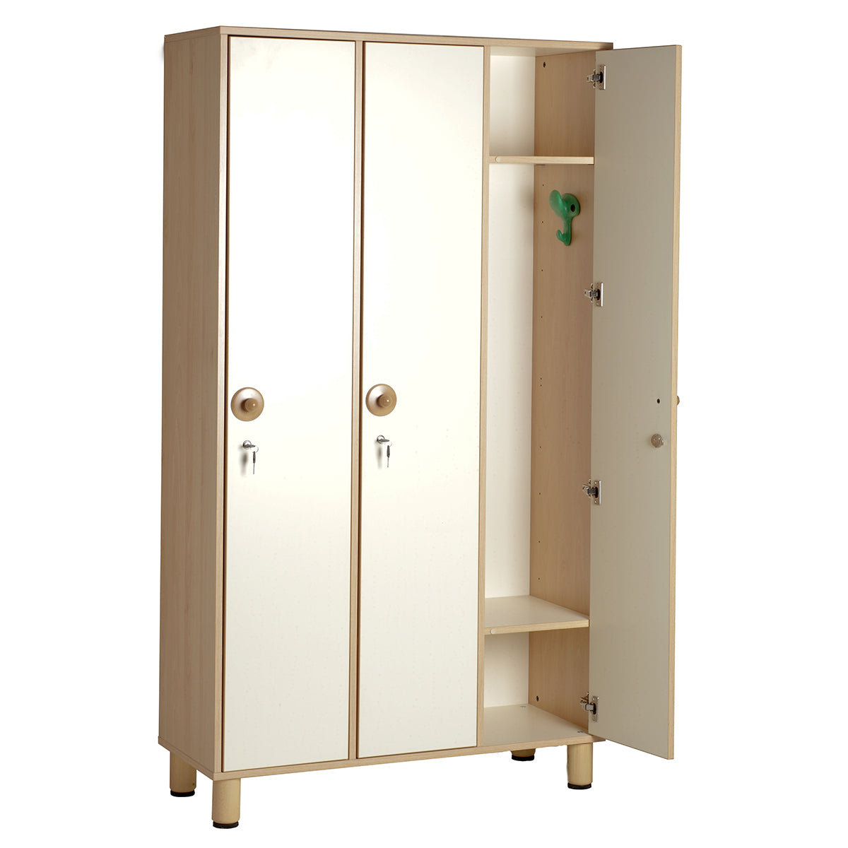 Garderobenschrank 6 Plätze mit Türen 105x41x190h cm