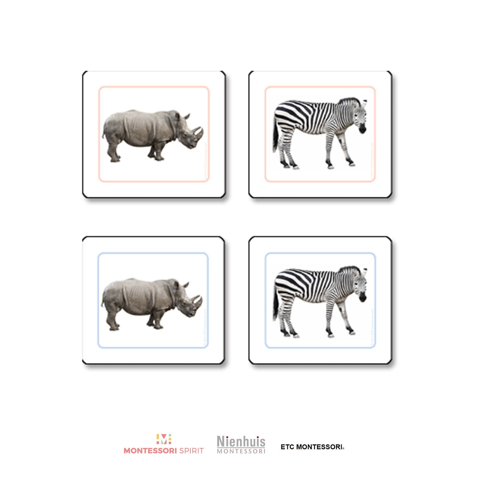 Afrikanische Tiere Matching Cards