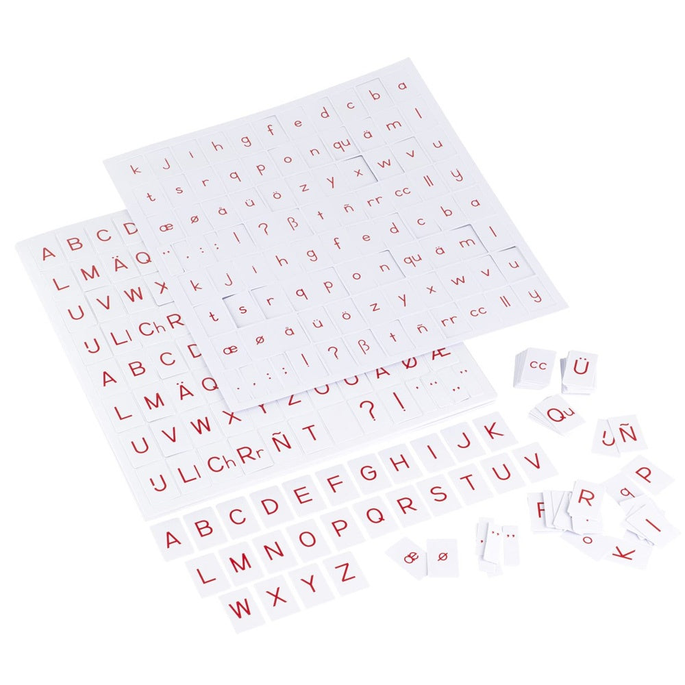 Gedrucktes Alphabet: Print. Red