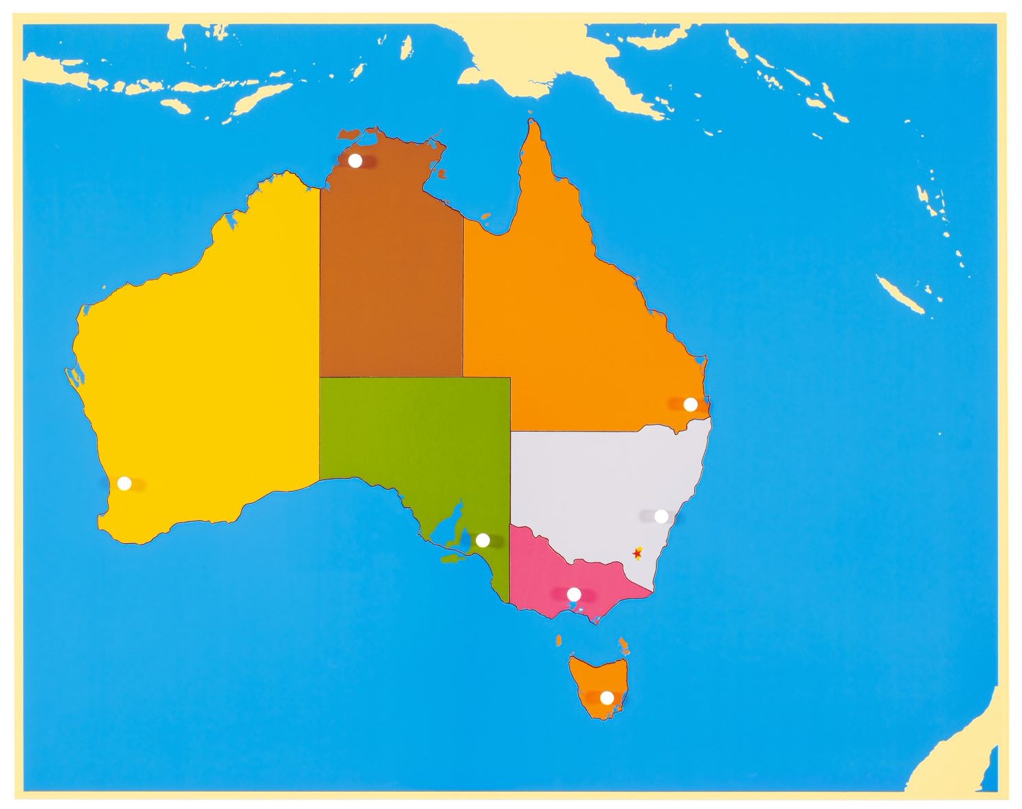 Puzzlekarte: Australien