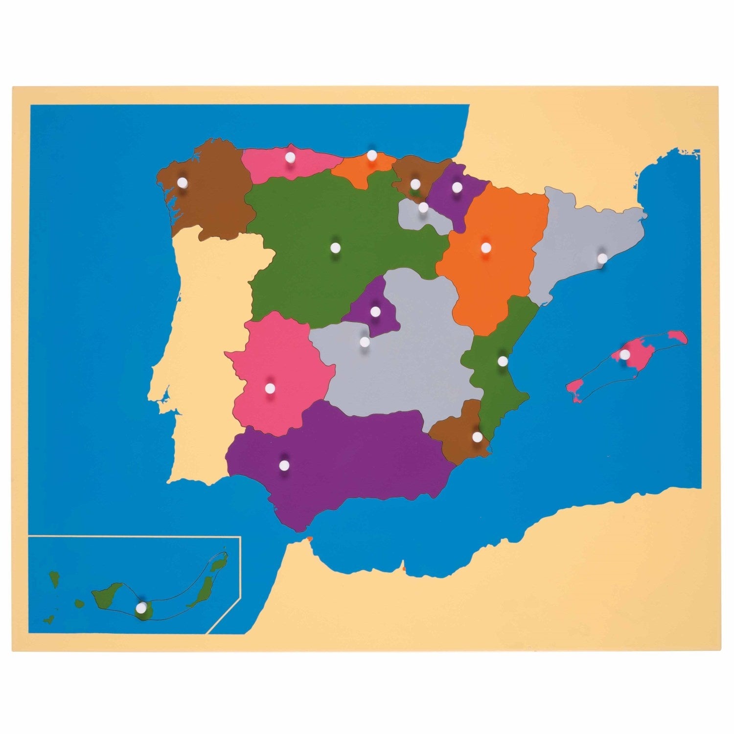 Puzzlekarte: Spanien