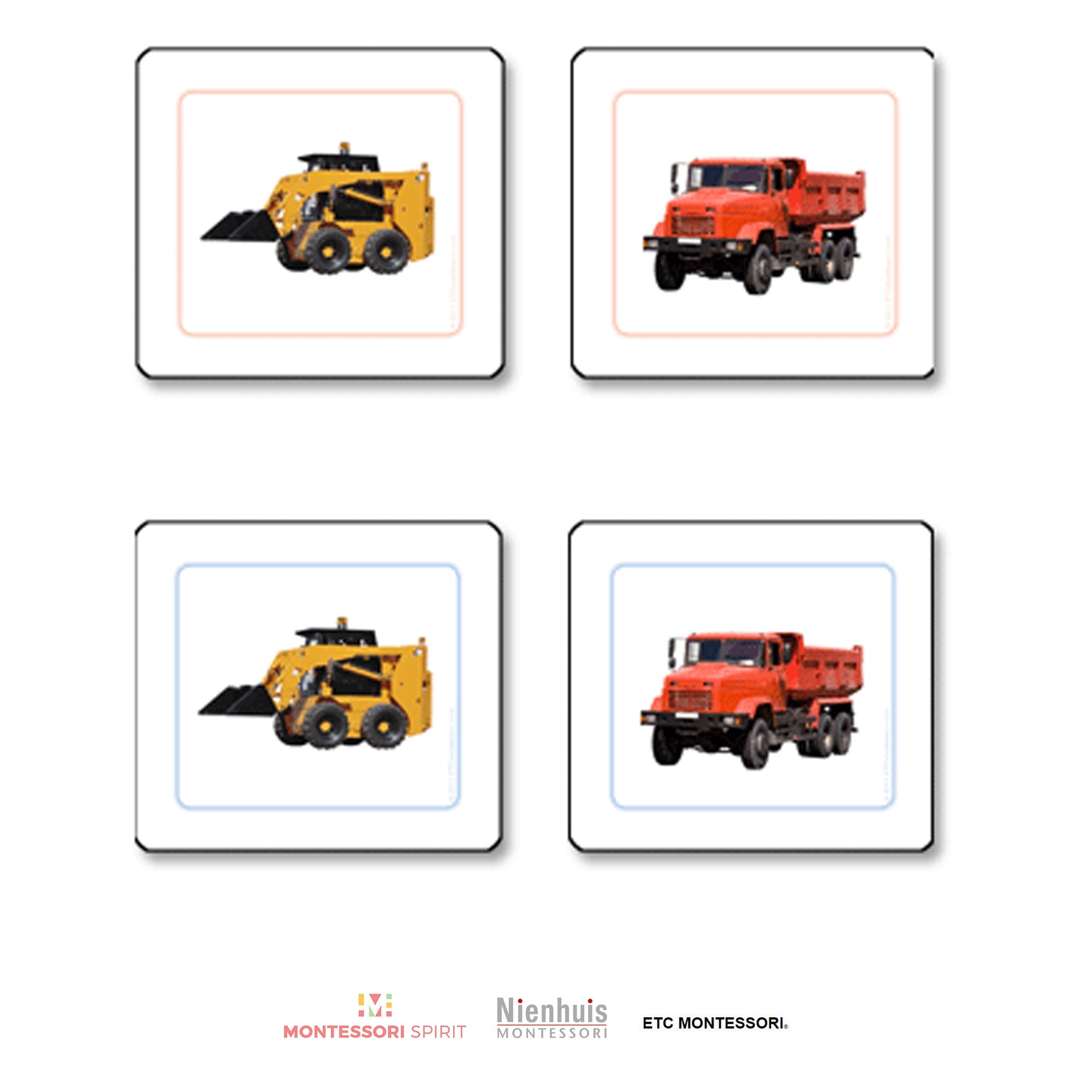 Construction Equipment Matching Cards