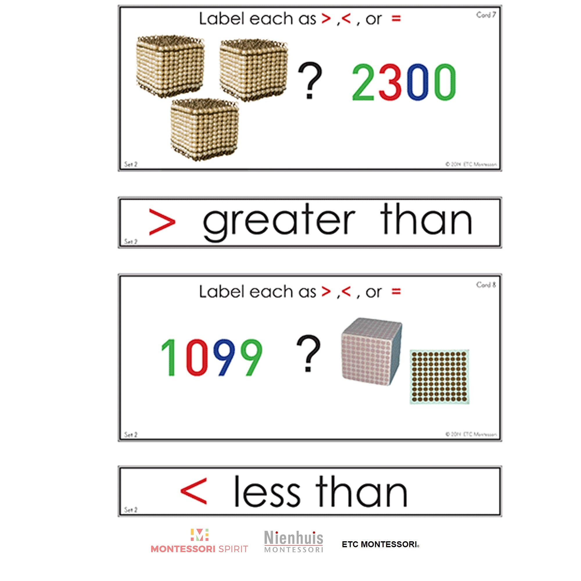 Equal, Greater, Less than (Up to 4 Digits)