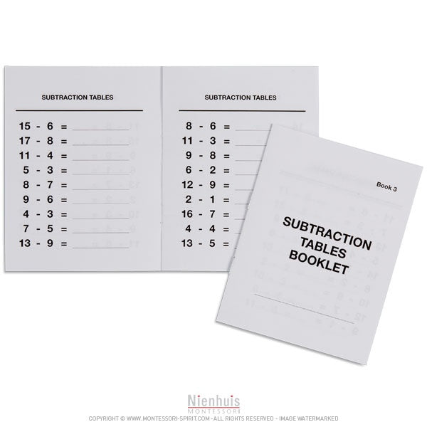 Image of Buch-Subtraktionstabellen-n3