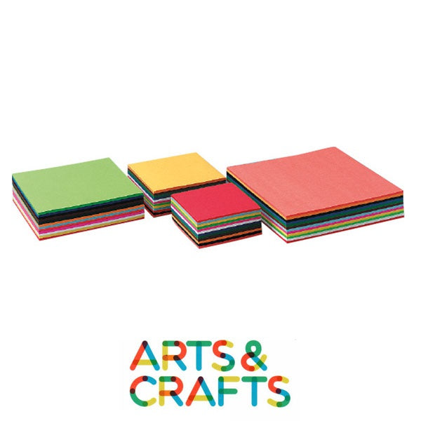 Image of Pack-480-quadratische-Blätter-Craft-Papier-60-gr-12-Farben-sortiert