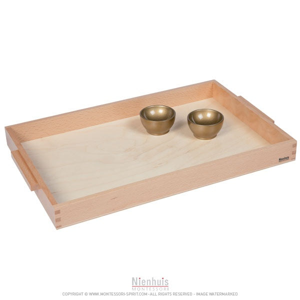 Image of Tablett aus Holz mit 2 Schalen