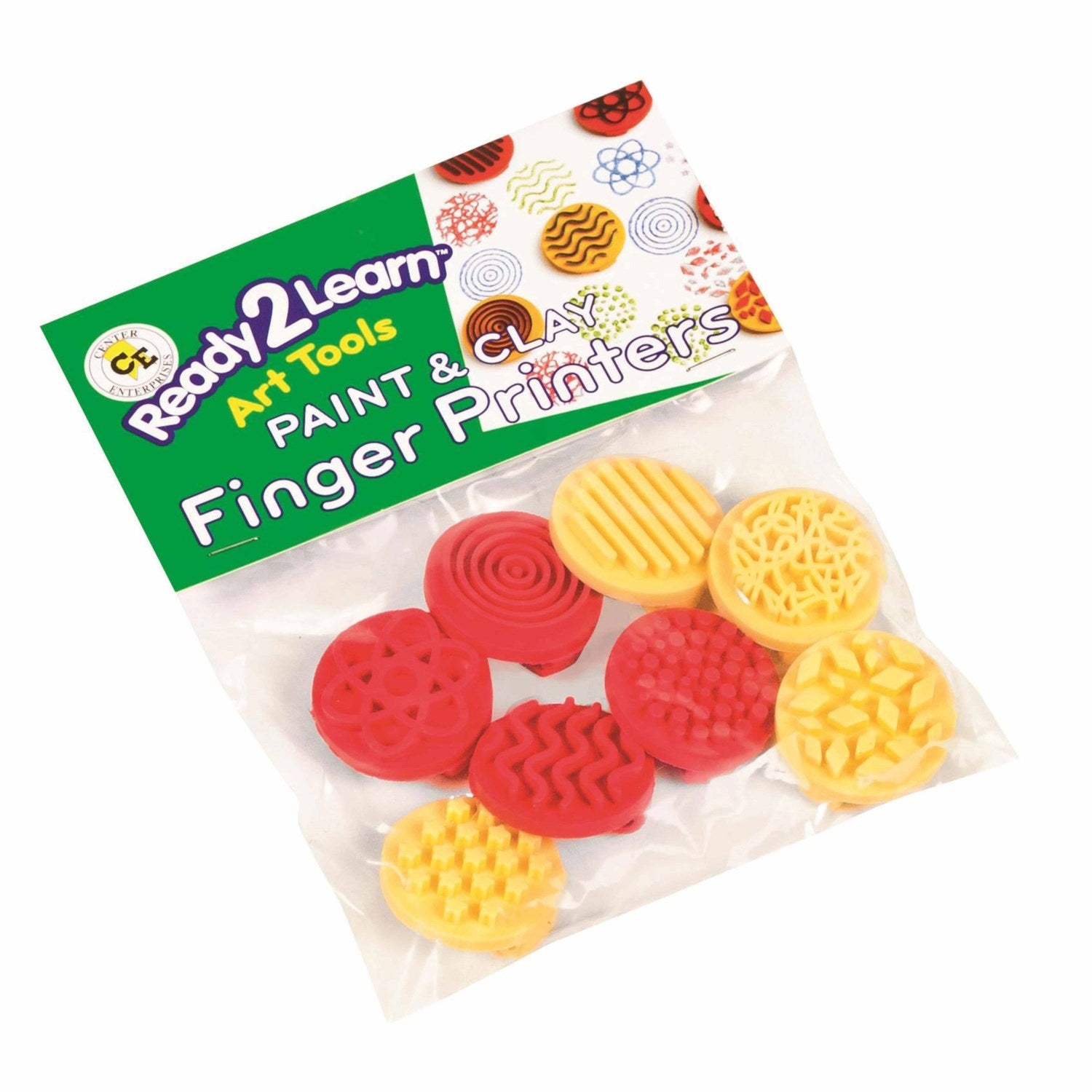 Clay/paint finger printers - Set of 8 pcs.