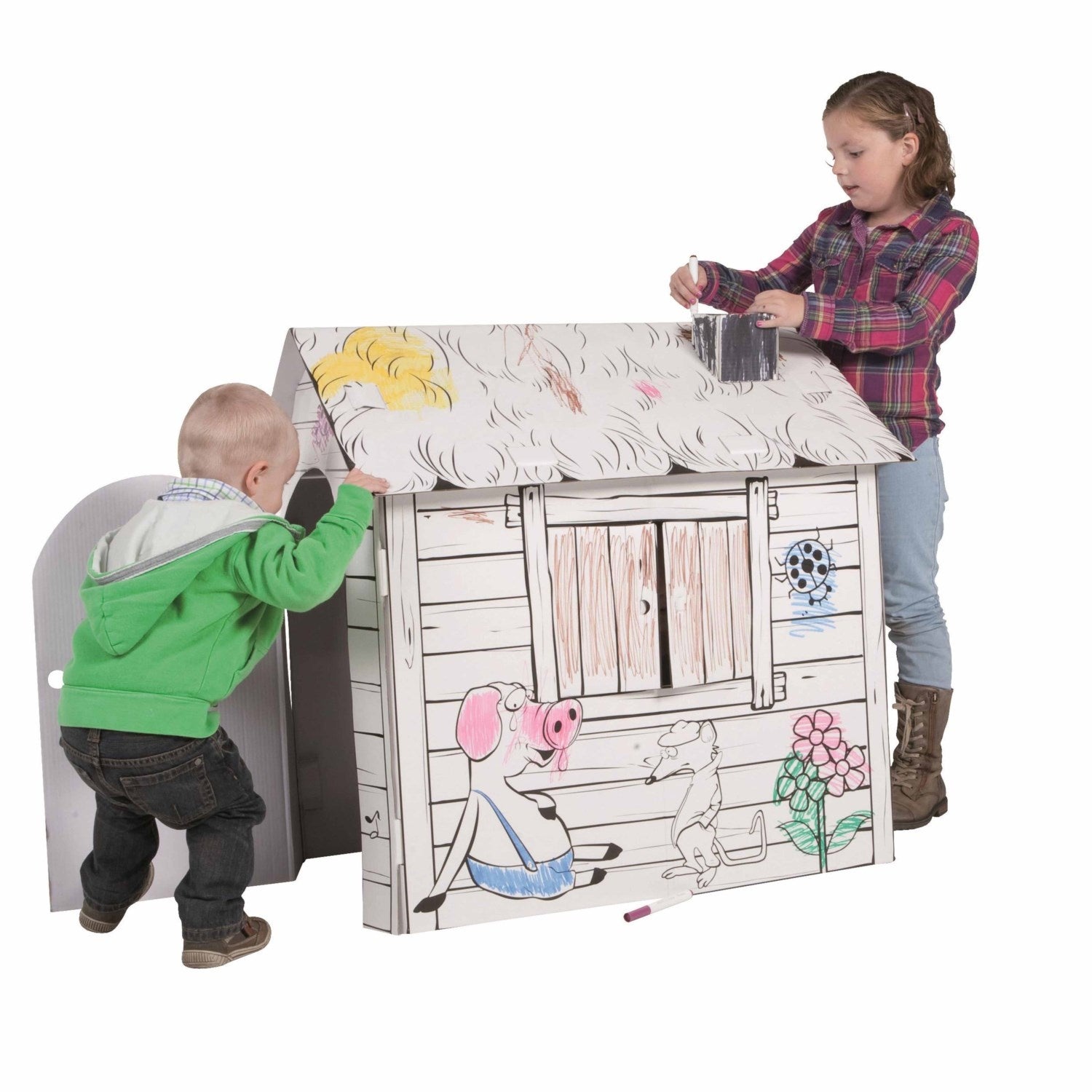 Cardboard play house - Educo - Gedrucktes Spielhaus