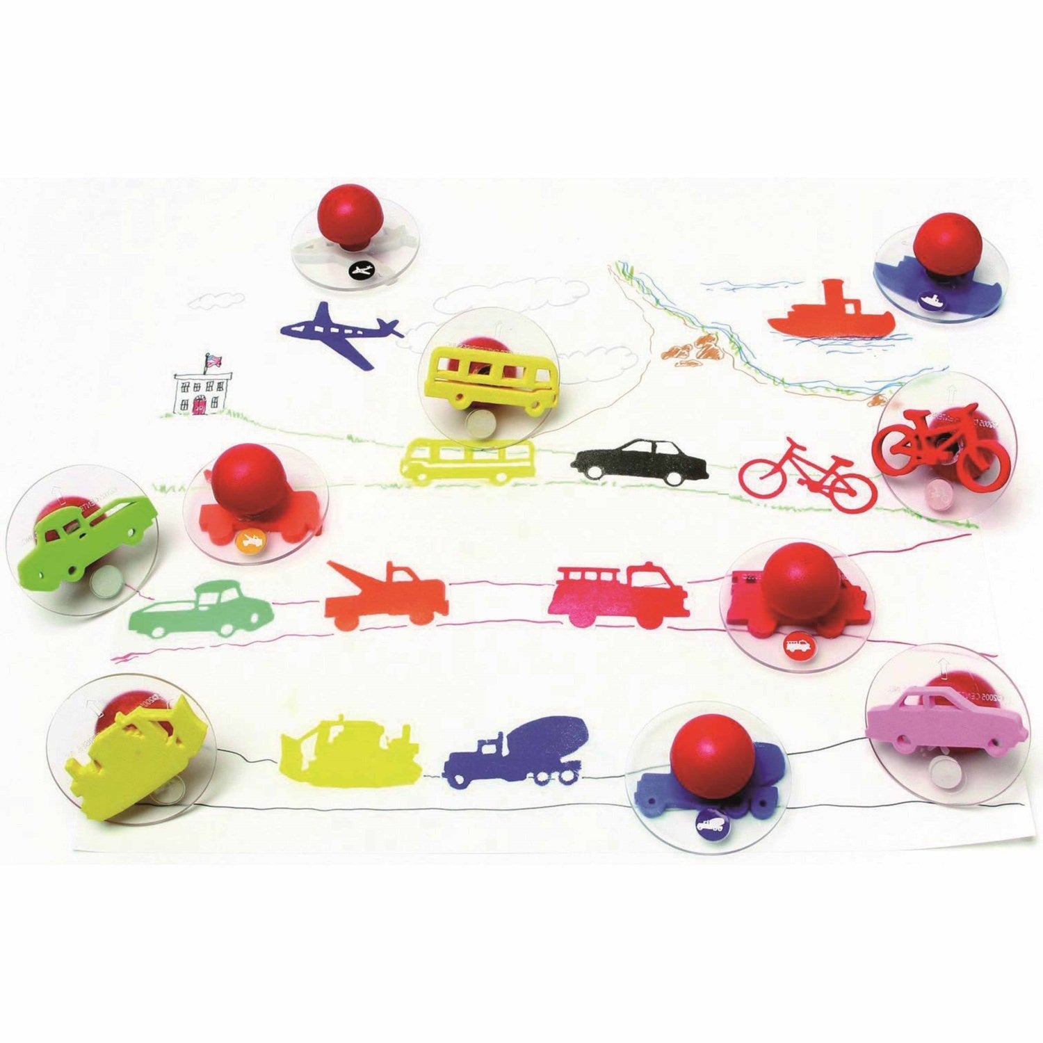 Stamps - Set of 10 - Transport