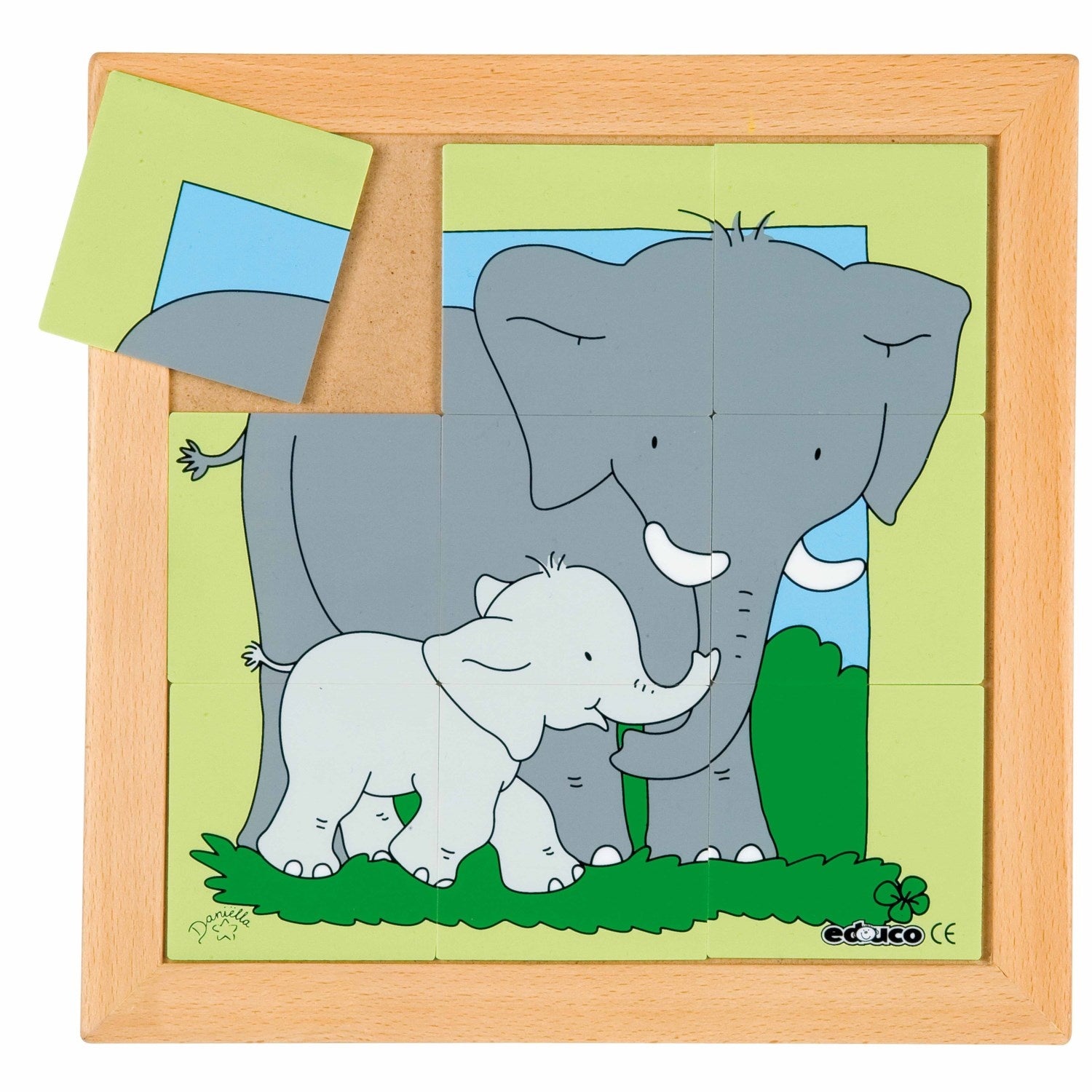 Tierpuzzle - Elefant