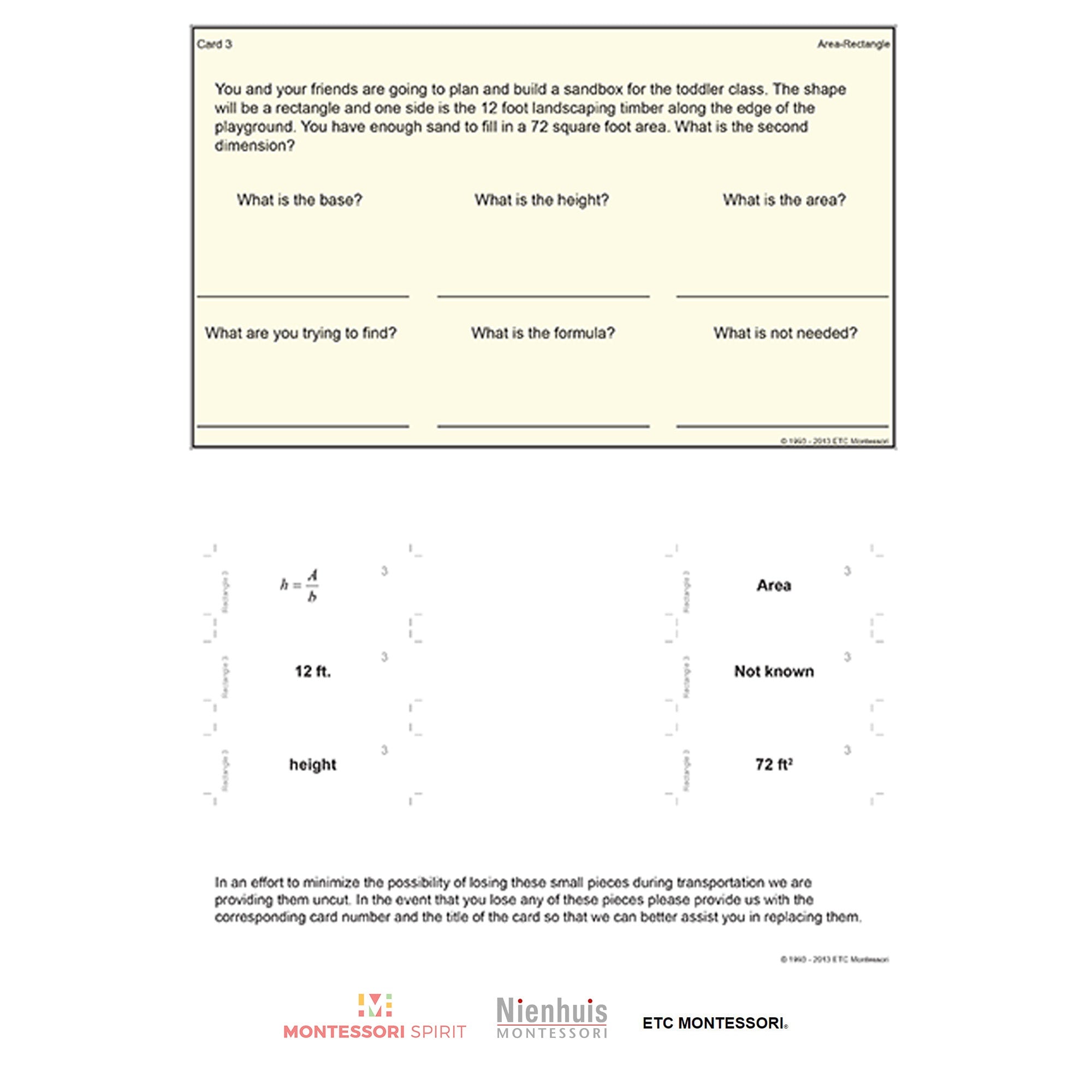 Upper Elementary Geometry - Area