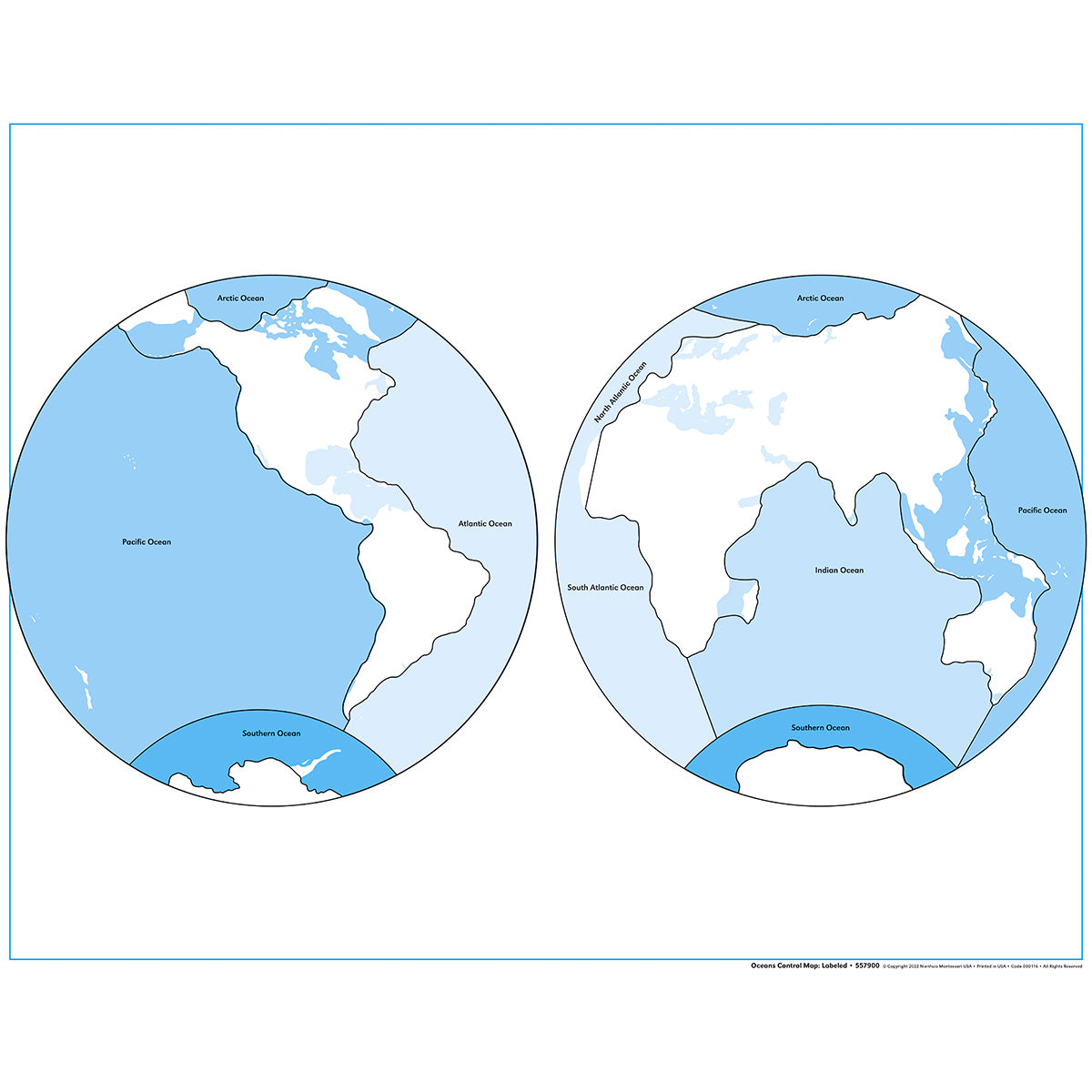 Ocean control chart (English)