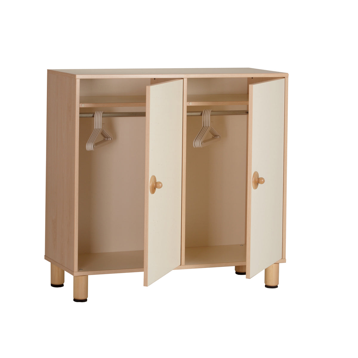 10-place wardrobe with doors and hangers 105x41x100h cm