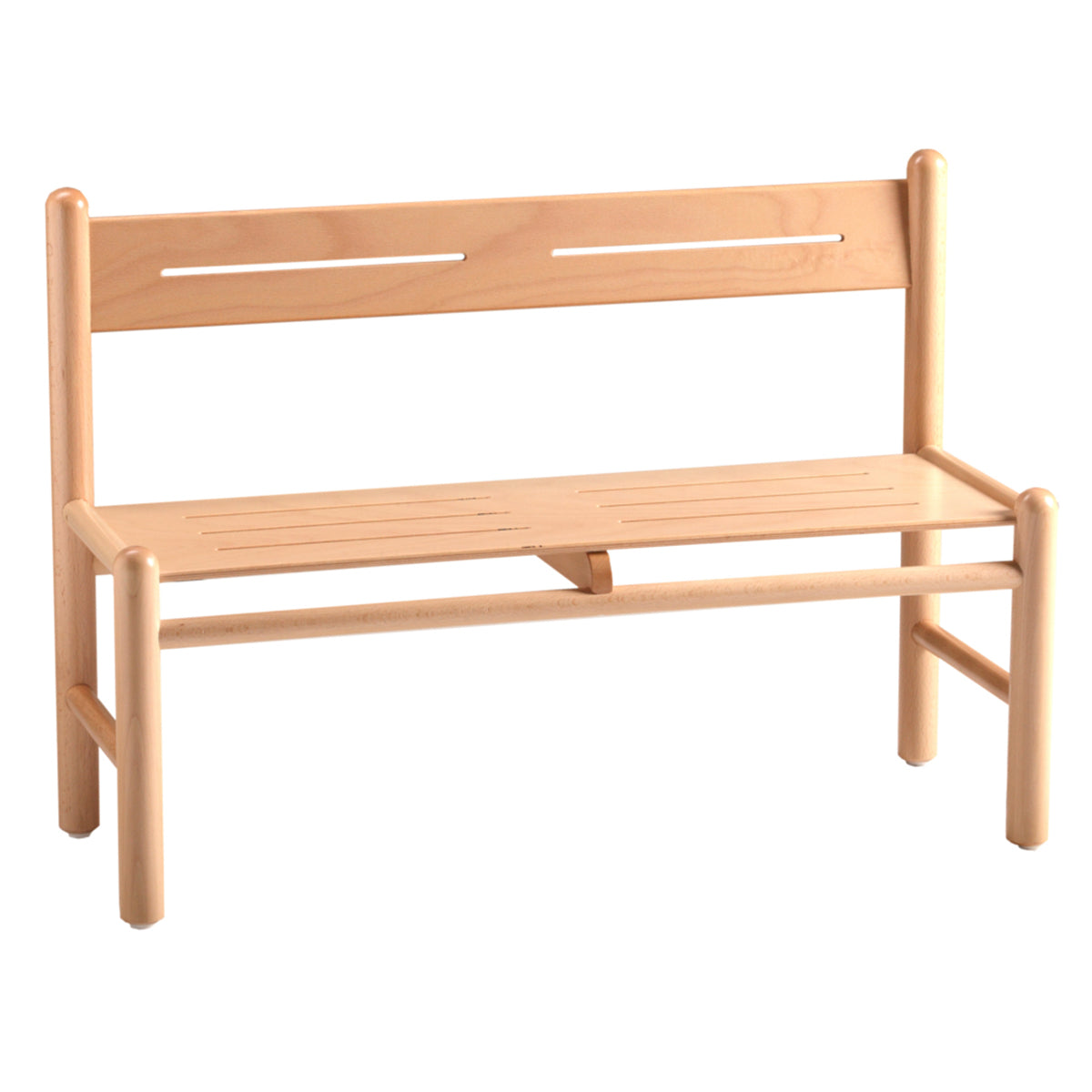 Wooden bench with backrest 88x33x31/60h cm