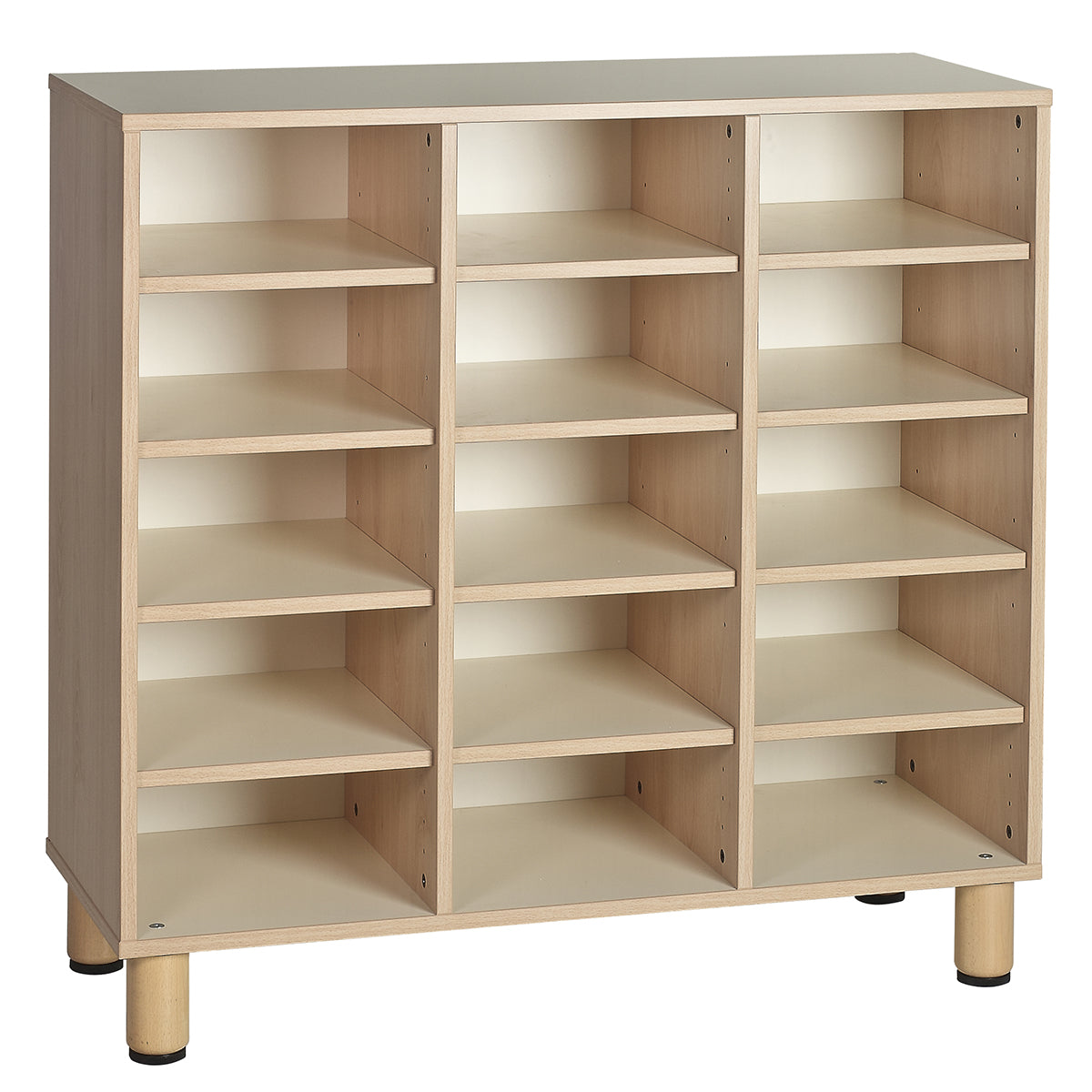 Open cabinet with 15 compartments 105x41x100h cm