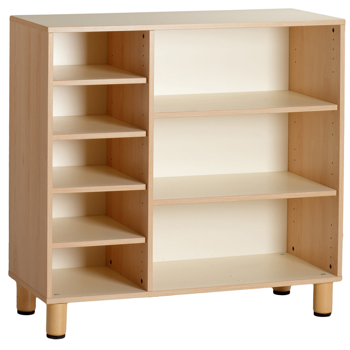 Open cabinet with 5 compartments and 2 shelves 105x41x100h cm