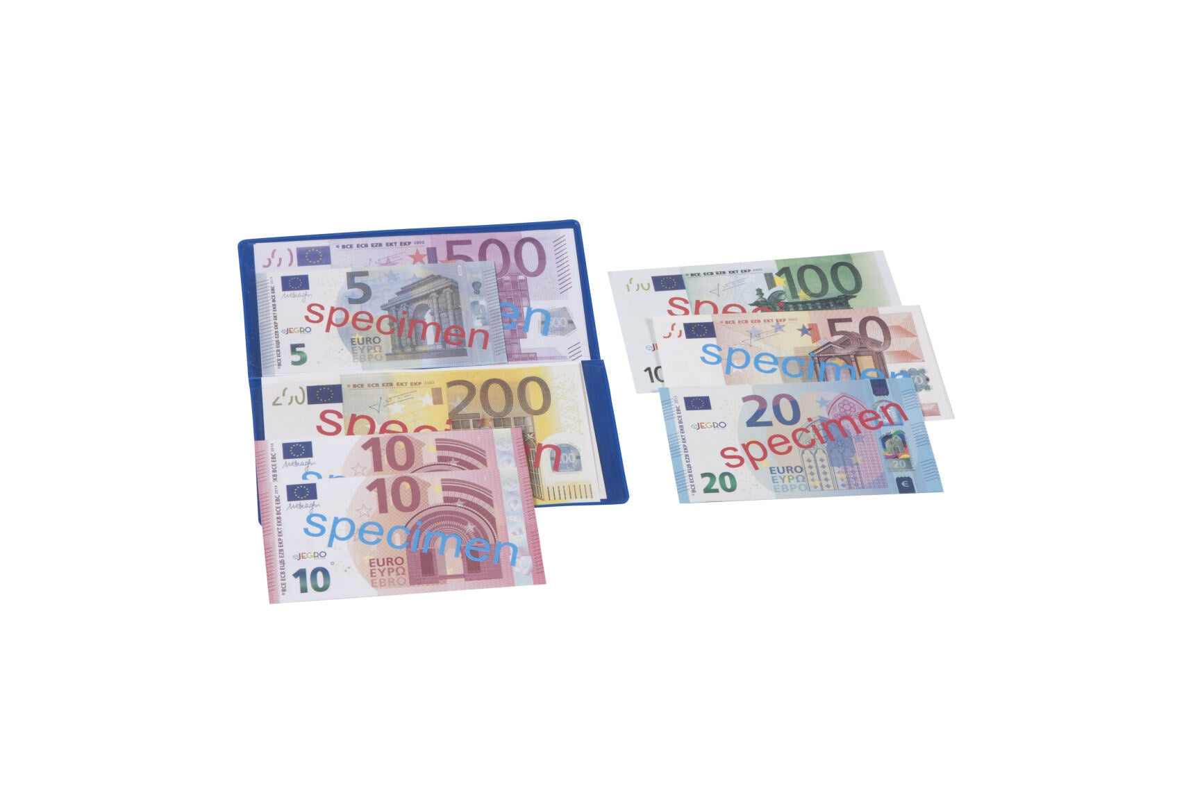 Assorted euro banknotes in a wallet