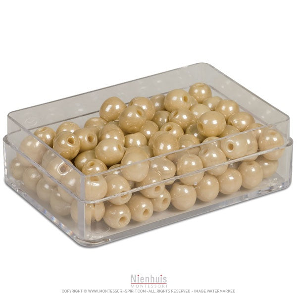 Image of Box-of-100-individual-glass-beads-with-hole