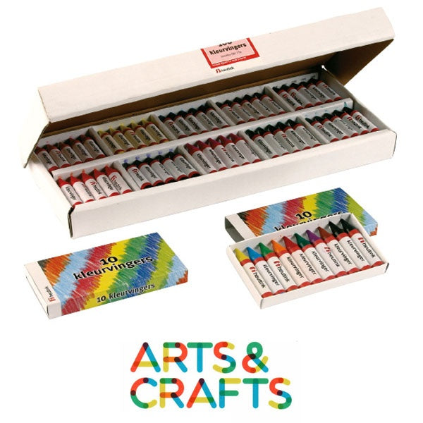 Image of Box-of-wax-pencils-assorted-10-colors