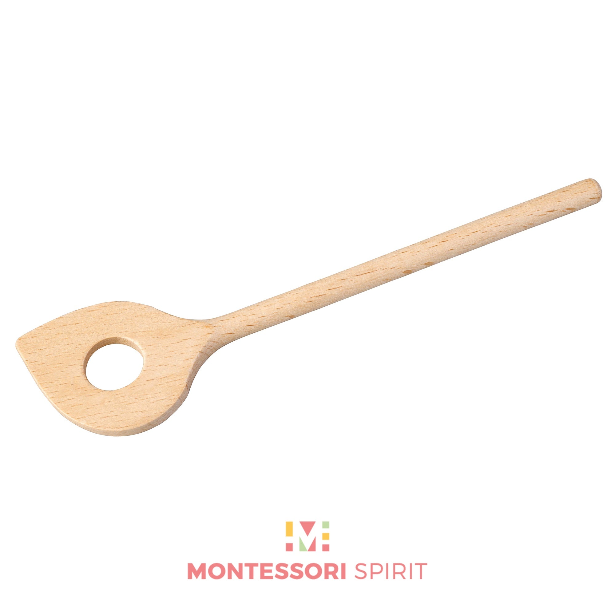 Wooden spoon with hole