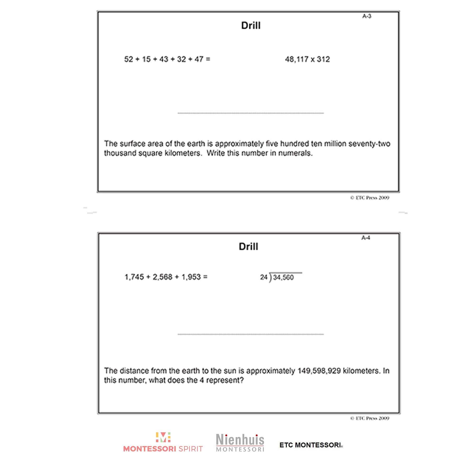 Decimal Work and Task Cards