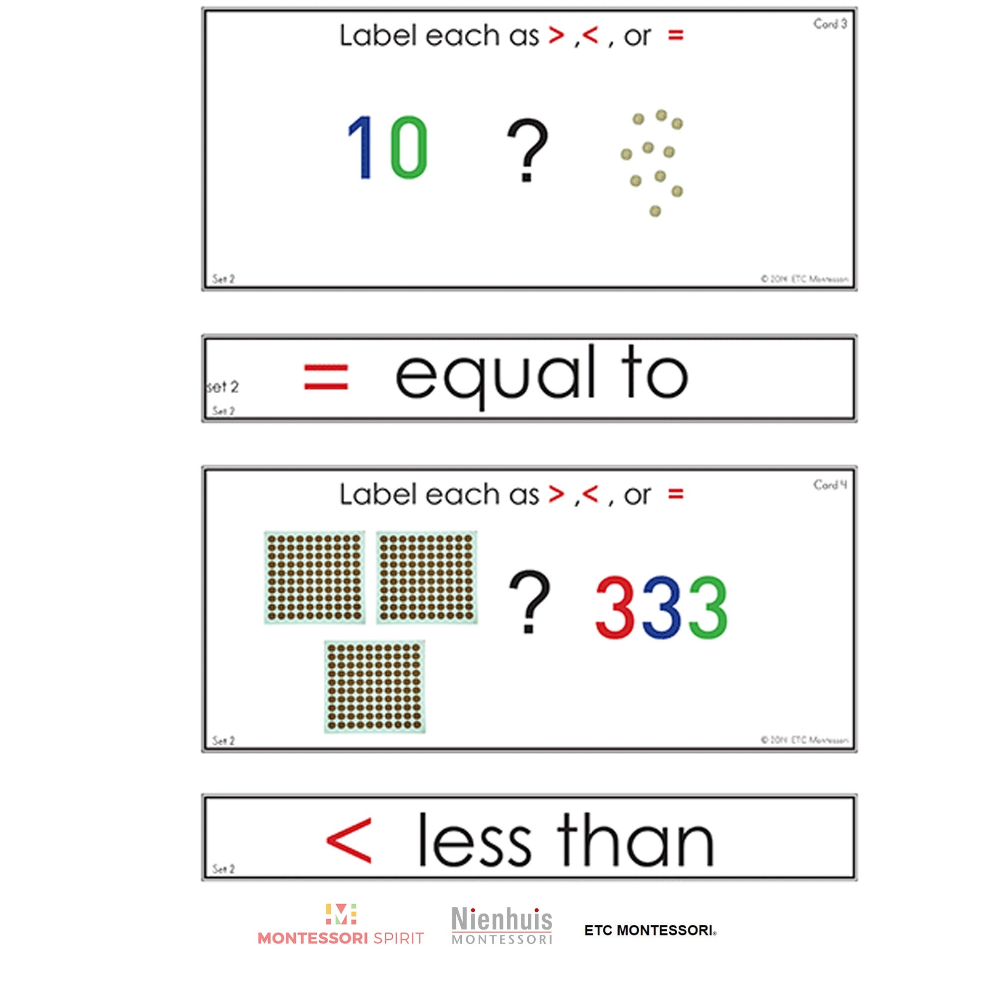 Equal, Greater, Less than (Up to 4 Digits)